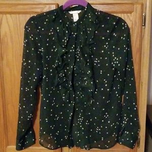 H&M womens polka dot blouse